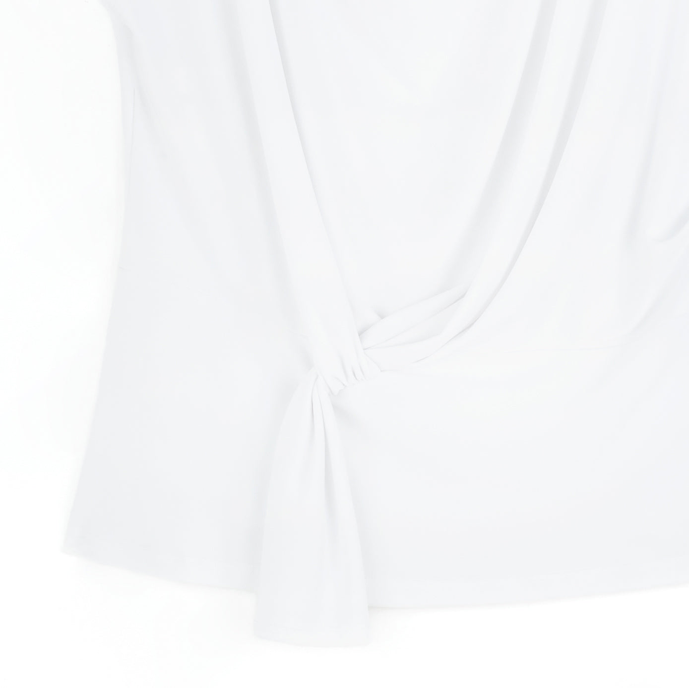 Drape Neck Loop Front Top - White - Final Sale – Clara Sunwoo