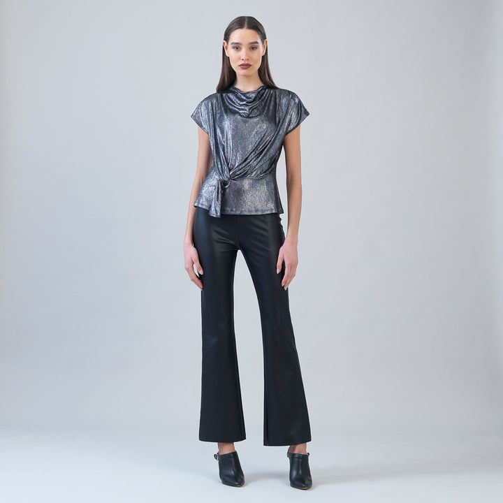 Drape Neck Loop Front Top - Navy - Final Sale – Clara Sunwoo