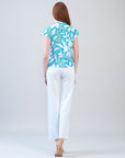 Drape Neck Loop Front Top - Paradise Petal - Final Sale