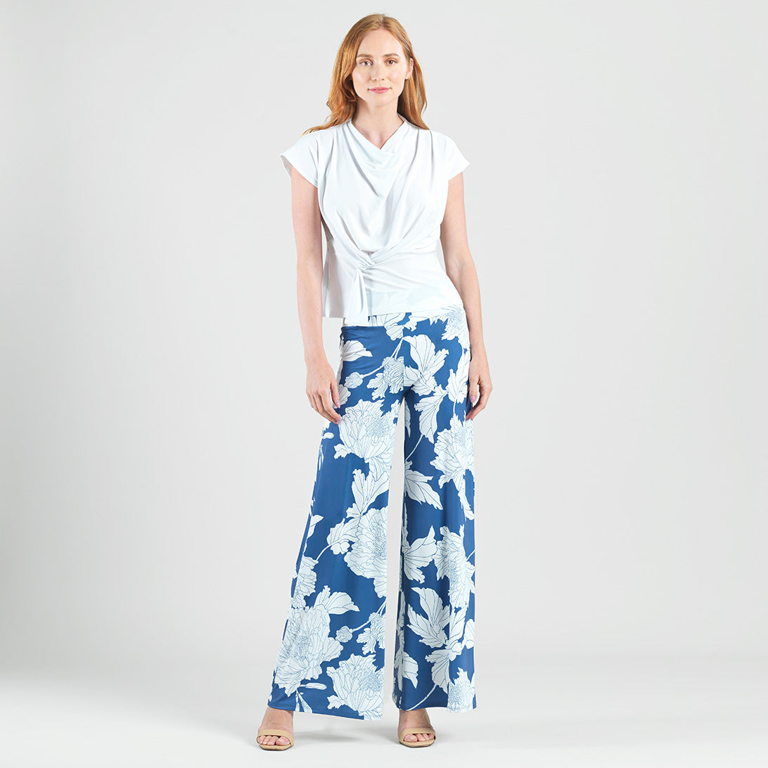 Drape Neck Loop Front Top - White - Final Sale – Clara Sunwoo