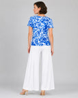 Side Cinched Flounce Sleeve Top - Floral Blossom - Final Sale!