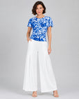 Side Cinched Flounce Sleeve Top - Floral Blossom - Final Sale!