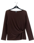 Side Twist Top - Brown