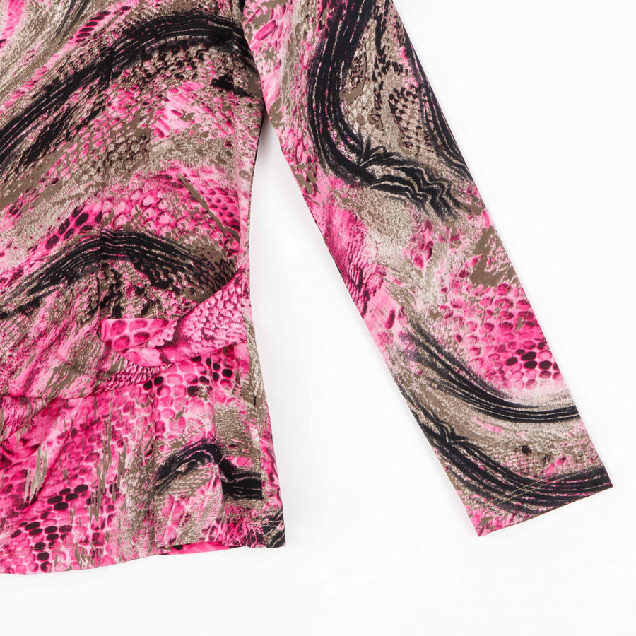 Butter Knit - Side Twist Top - Abstract Python