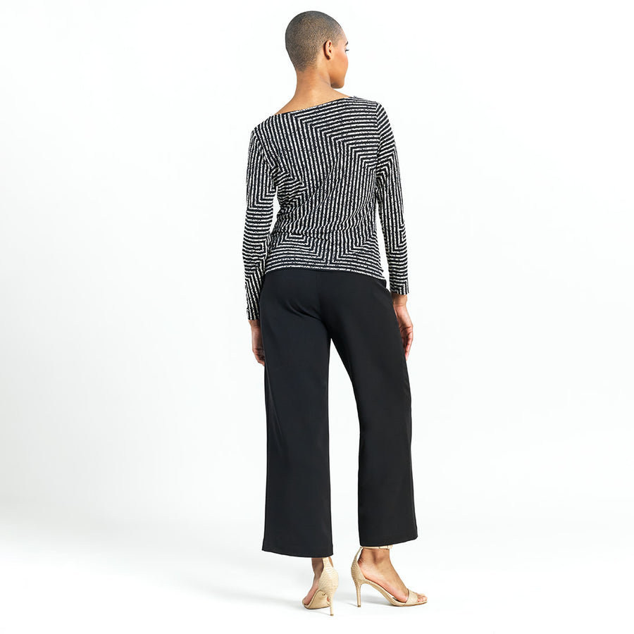 Side Twist Top - Geometric Stripe