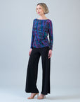 Side Twist Top - Track Stripe-Multi
