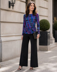 Side Twist Top - Track Stripe-Multi