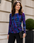 Side Twist Top - Track Stripe-Multi