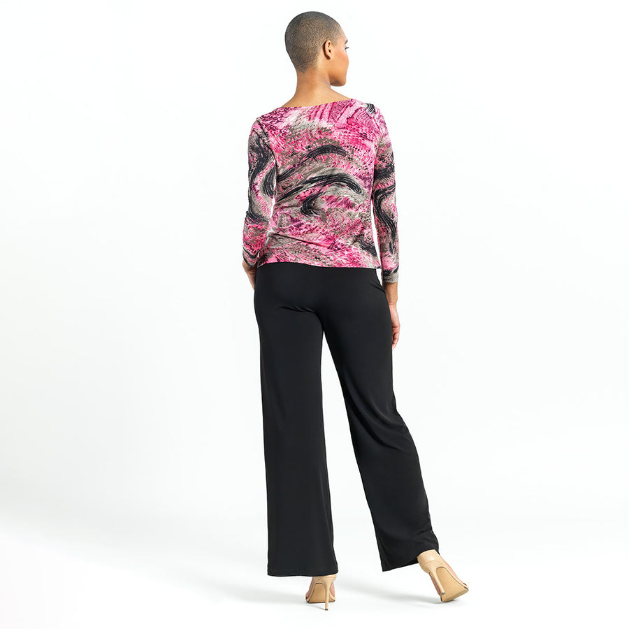 Butter Knit - Side Twist Top - Abstract Python