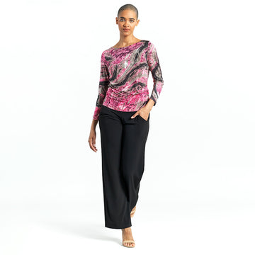 Butter Knit - Side Twist Top - Abstract Python