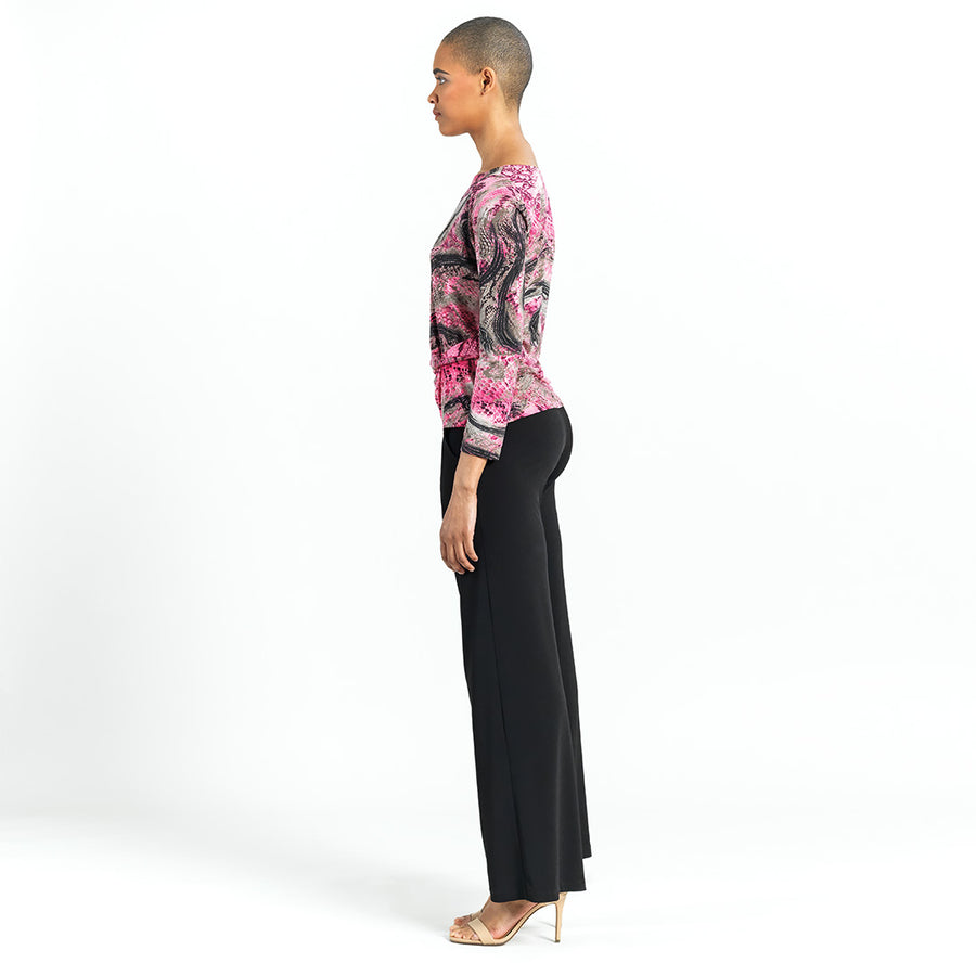 Butter Knit - Side Twist Top - Abstract Python