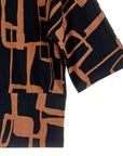 Banded Hem Elbow Sleeve Top - Geo Link