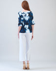 Tulip Cuff Top - Midnight Peony
