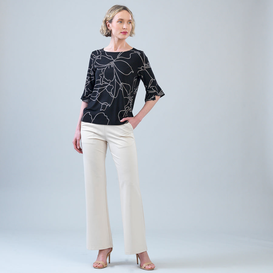 Tulip Cuff Top - Floral Starlight – Clara Sunwoo