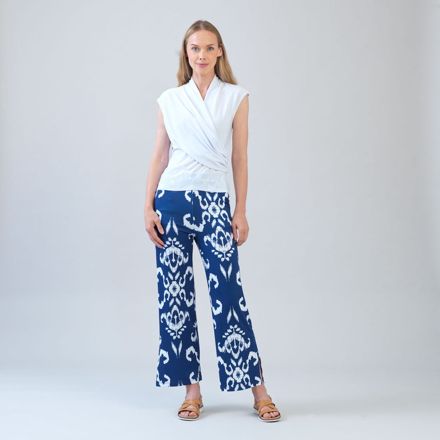 Butter Knit - Side Slit Ankle Pocket Pant - Tile Motif – Clara Sunwoo