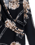 Textured Surplice Crossover Top - Mum Blossom