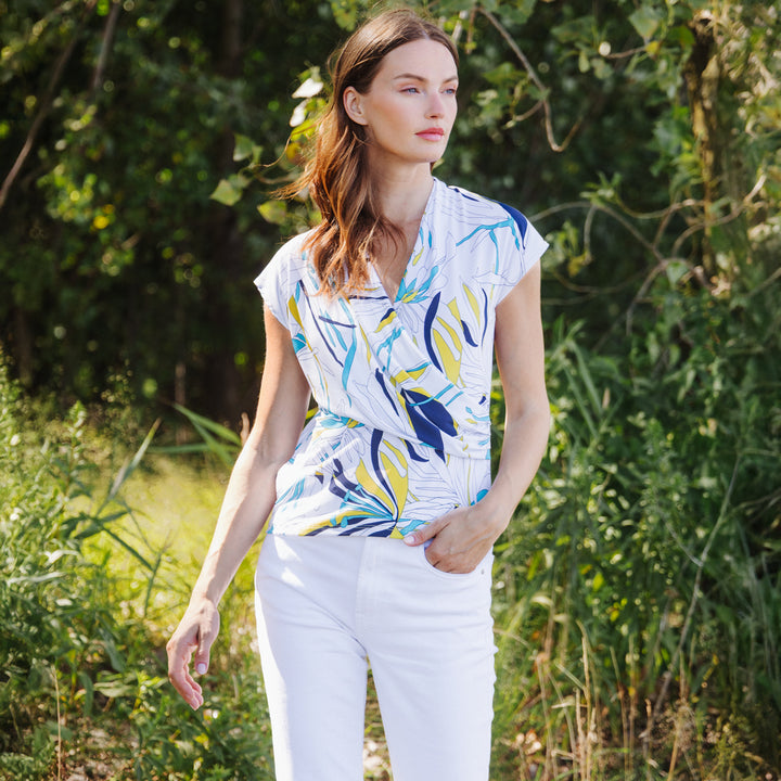 Sleeveless Draped Cowl Neck Top - White - Final Sale! – Clara Sunwoo