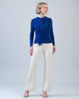 Long Sleeve Loop Front Top - Cobalt - Final Sale