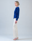 Long Sleeve Loop Front Top - Cobalt - Final Sale