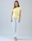 Ruffle Overlay Top - Yellow - Final Sale! - Clara Sunwoo
