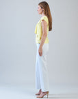 Ruffle Overlay Top - Yellow - Final Sale! - Clara Sunwoo