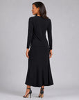 Lightweight Cozy - Cascade Drape Sweater - Black - Final Sale