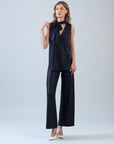 Shimmer Dots - Wide Leg Pant - Black