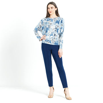 Butter Knit - Textured Dolman Sleeve Top - Mosaic Tile