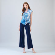 Crossover Faux Wrap Top - Acid Wash - Final Sale!