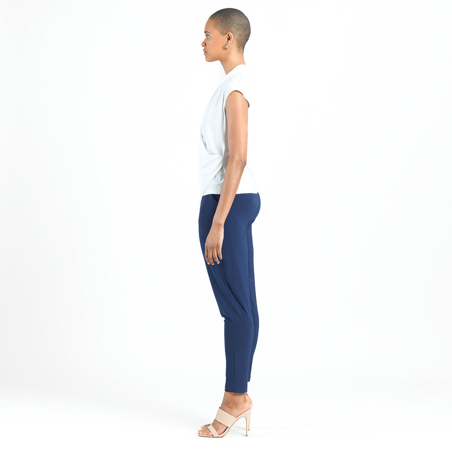 Crossover Faux Wrap Top - White - Final Sale!