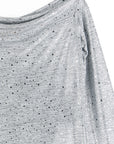 Shimmer Dots - Modern Off Shoulder Top - Silver