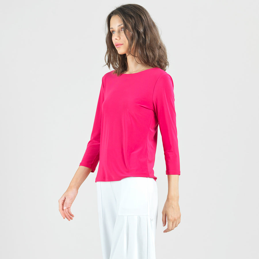 Reversible Back Tie Top - Hot Pink