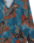 Lightweight Cozy - V-Neck Blouson Sweater - Autumn Foliage