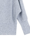 Plush Shimmer - Boat Neck Blouson Sweater - Grey