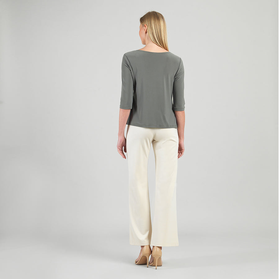 Scoop Neck Half Sleeve Top -  6 Colors