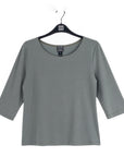 Scoop Neck Half Sleeve Top - Olive
