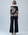 Scoop Neck Half Sleeve Top - Mum Blossom