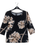Scoop Neck Half Sleeve Top - Mum Blossom