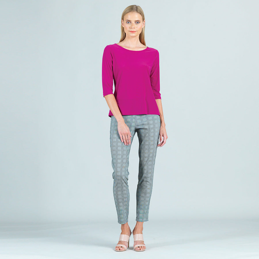 Scoop Neck Half Sleeve Top - Fuchsia - Final Sale!