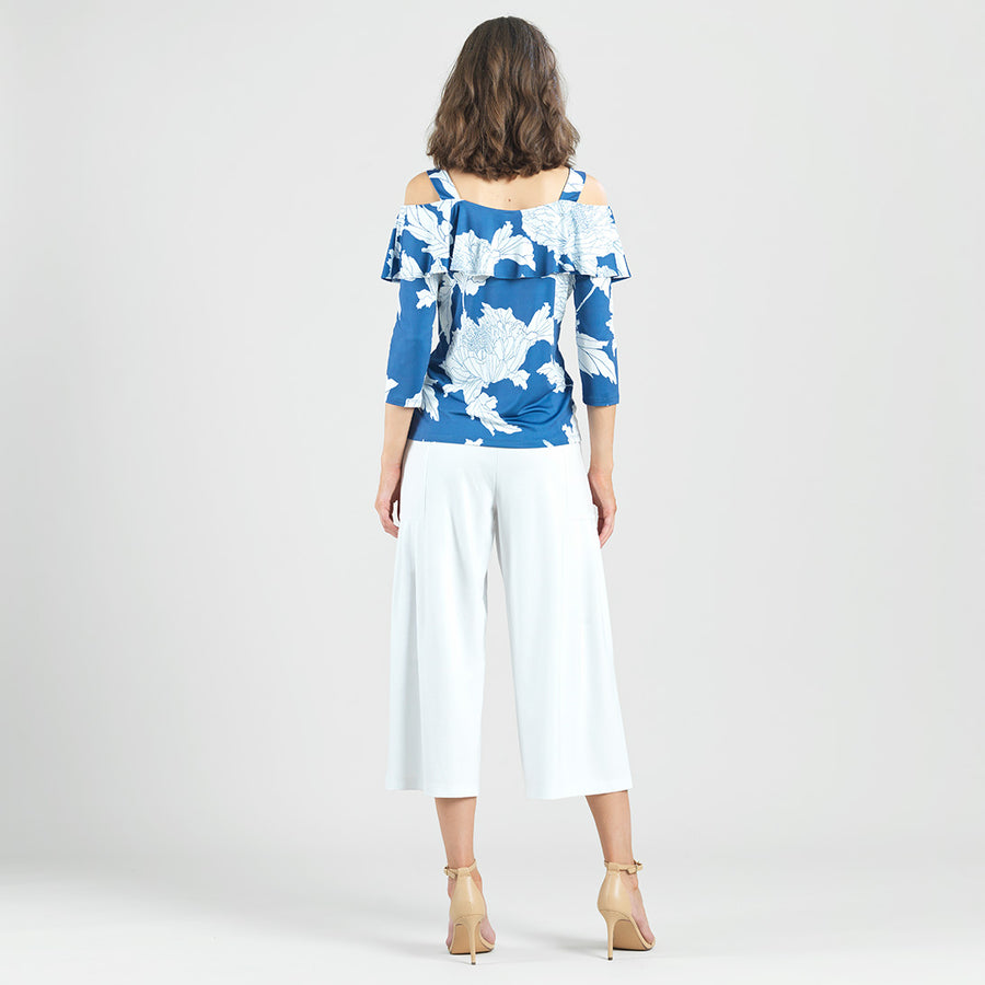 Butter Knit - Open Shoulder Ruffle Top - Mum Sketch