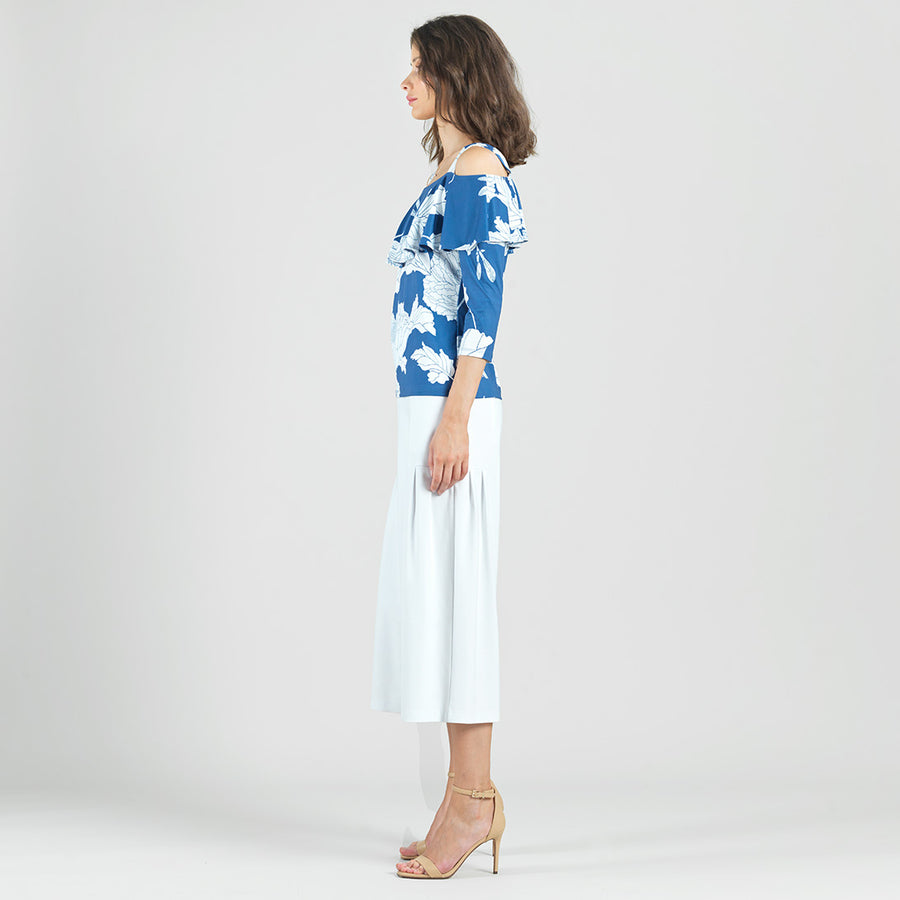 Butter Knit - Open Shoulder Ruffle Top - Mum Sketch