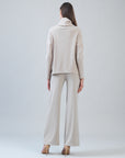 Lounge Knit - Tipped Hem Sweater - Natural
