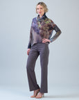 Cozy Knit - Tipped Hem Sweater - Watercolor Garden