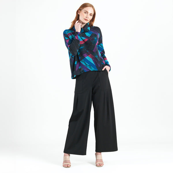 Lightweight Cozy - Tipped Hem Sweater Top - Ribbon Stripe - Final