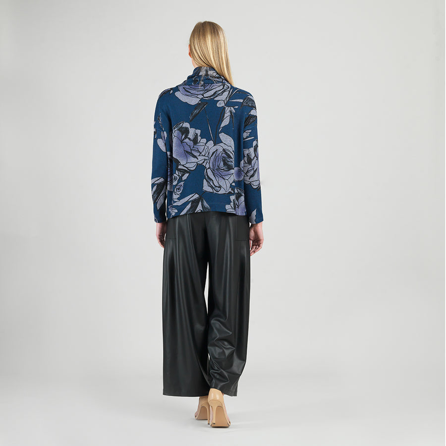 Ultra Cozy - Tipped Hem Sweater Top - Rose Sketch