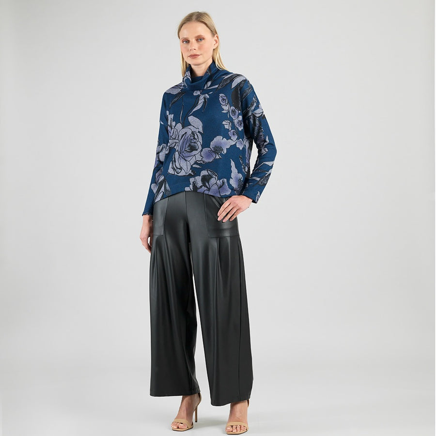 Ultra Cozy - Tipped Hem Sweater Top - Rose Sketch