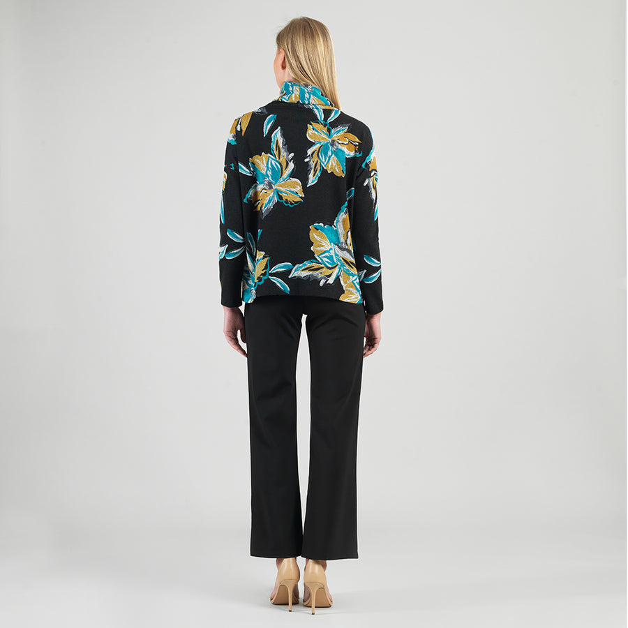 Cozy Knit - Textured Tipped Hem Sweater Top - Butterfly Orchid