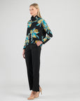 Cozy Knit - Textured Tipped Hem Sweater Top - Butterfly Orchid