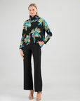Cozy Knit - Textured Tipped Hem Sweater Top - Butterfly Orchid