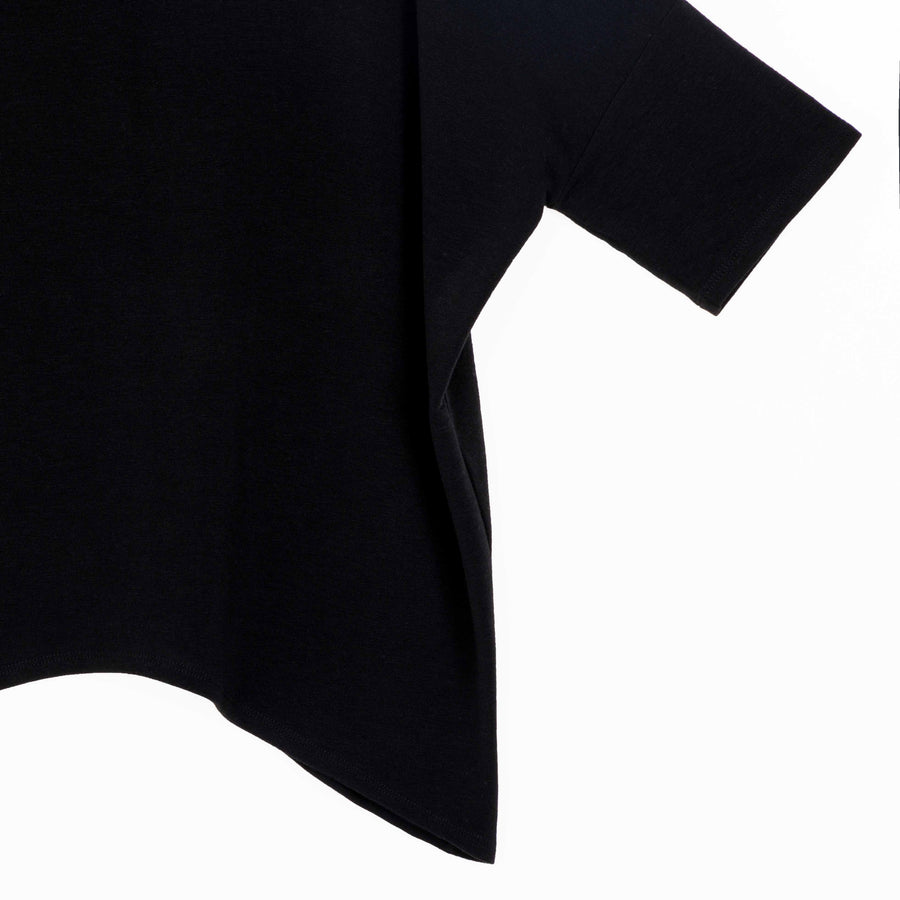 Ultra Cozy - Side Tipped Sweater Top - Black